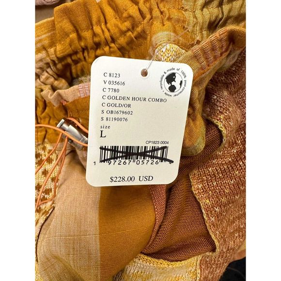 NWT FREE PEOPLE Camille Patchwork Pants Size -Large - Picture 9 of 9